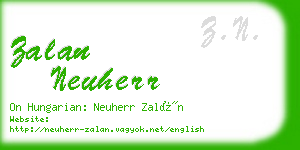 zalan neuherr business card